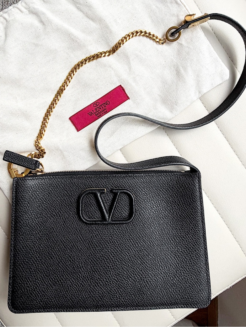 VALENTINO GARAVANI Vlogo Vsling Leather Mini Bag Chain shoulder black